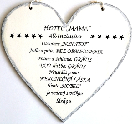 Vintage tabuľka "Hotel Mama"