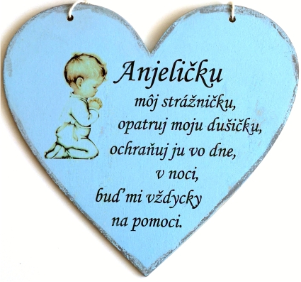 Vintage tabuľka "Modlidbička"