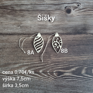 Vianočná ozdoba ŠIŠKY