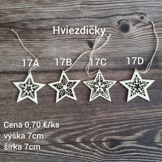 Vianočná ozdoba HVIEZDIČKY