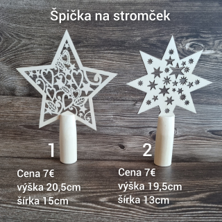 Vianočná ozdoba ŠPIČKA NA STROMČEK